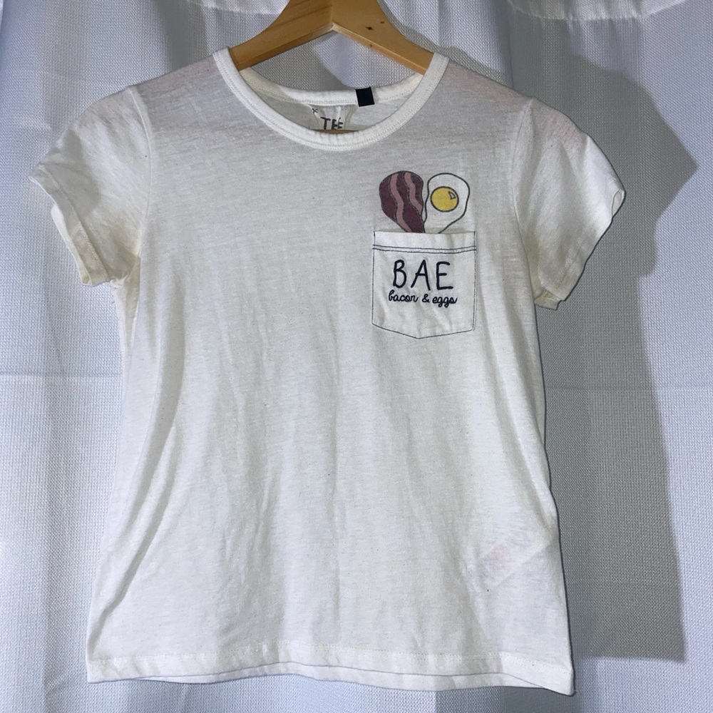 🥓 🍳 Topshop | Tee and Cake 
White Bacon and Eggs (BAE) Tee T-Shirt